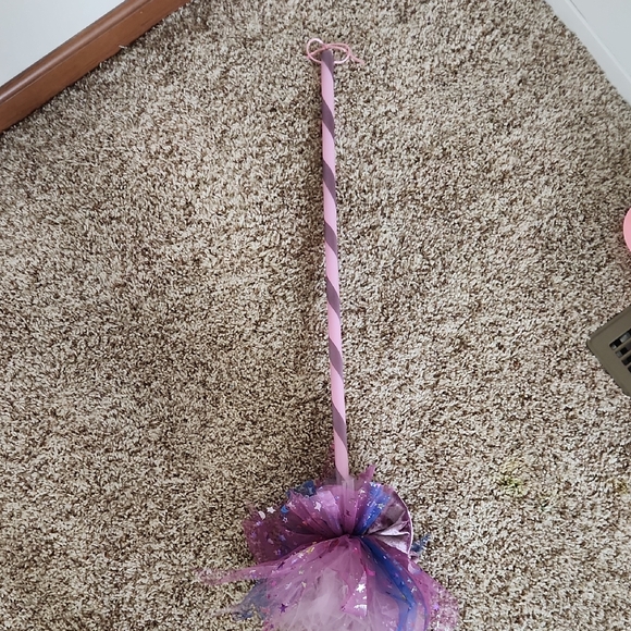 Spirit Other - Pink and Purple Twirl Witches Broom